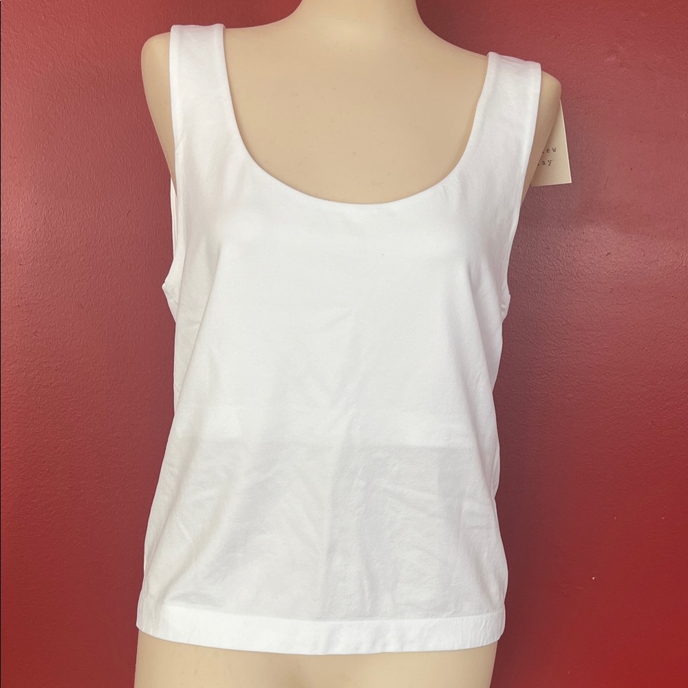 a new day Women's Classic White Tank Top with built in bra
